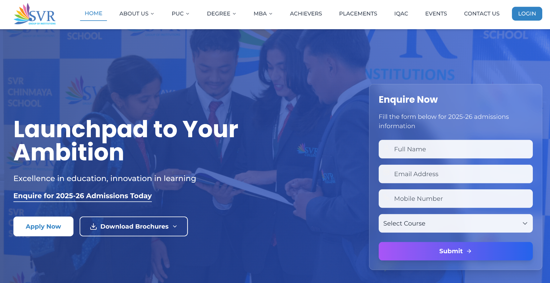 SVR College Website